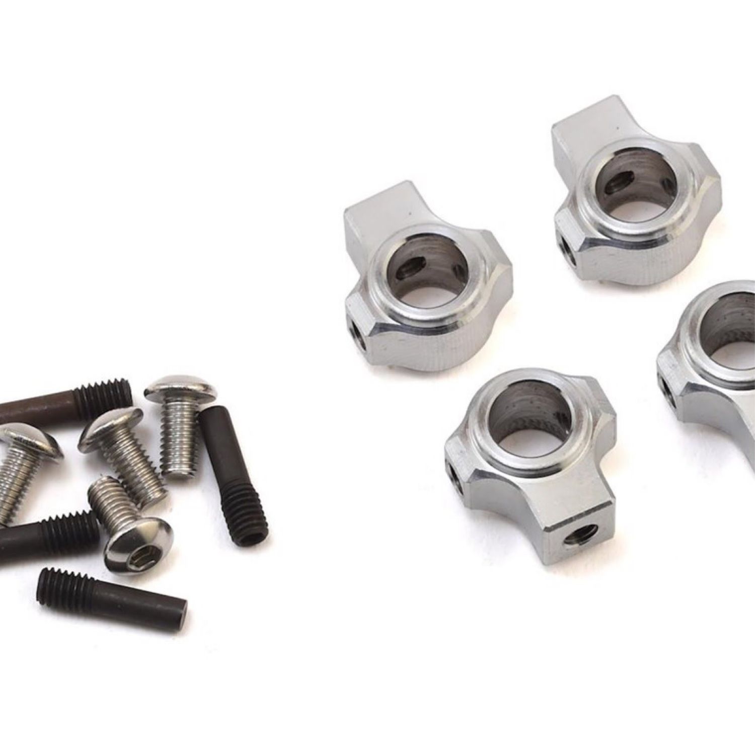 #KNKABM003 Team KNK Version 2 Aluminum Body Mounts w/Screw Pins (Silver)