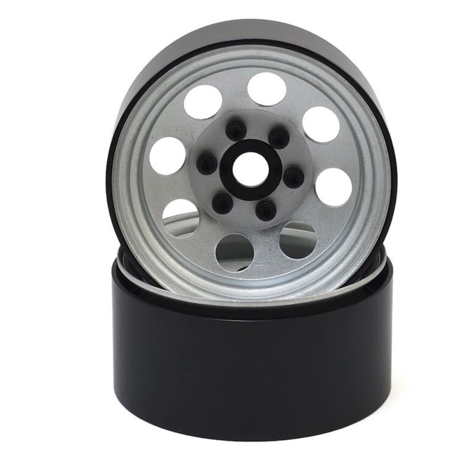 #SSD00266 SSD RC 8 Hole 1.9" Steel Beadlock Wheels (Silver)