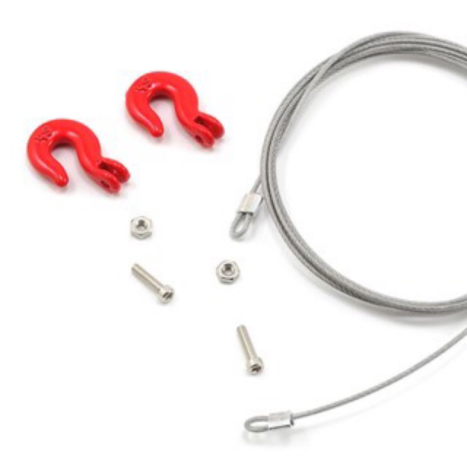 Yeah Racing 1/10 Crawler Scale Steel Wire Rope Accessory w/Hooks #YA-0373