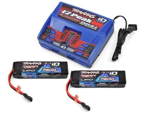#2991 Traxxas EZ-Peak 2S "Completer Pack" Dual Multi-Chemistry Battery Charger  w/Two Power Cell 2S Batteries (7600mah)