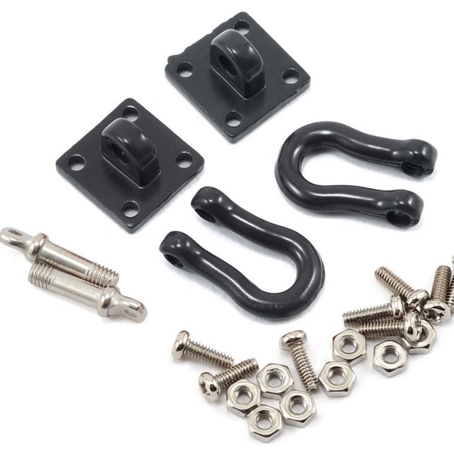 Yeah Racing 1/10 Crawler Scale Heavy Duty Shackle w/Mounting Bracket (Black) (2) #YA-0378