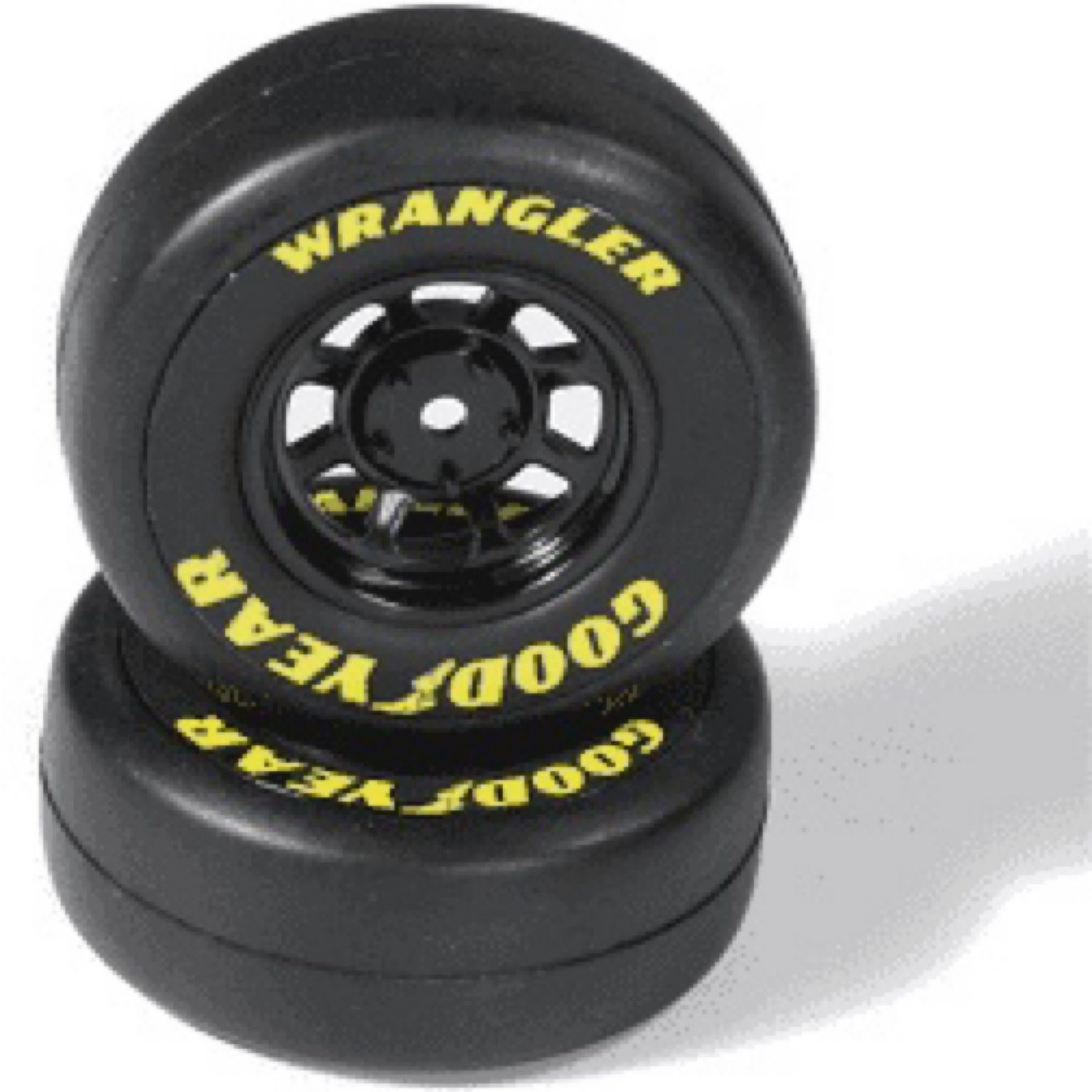 Traxxas Tires and wheels, assembled, glued (8-spoke wheels, black, 1.9 Goodyear Wrangler tires) (2) #7378
