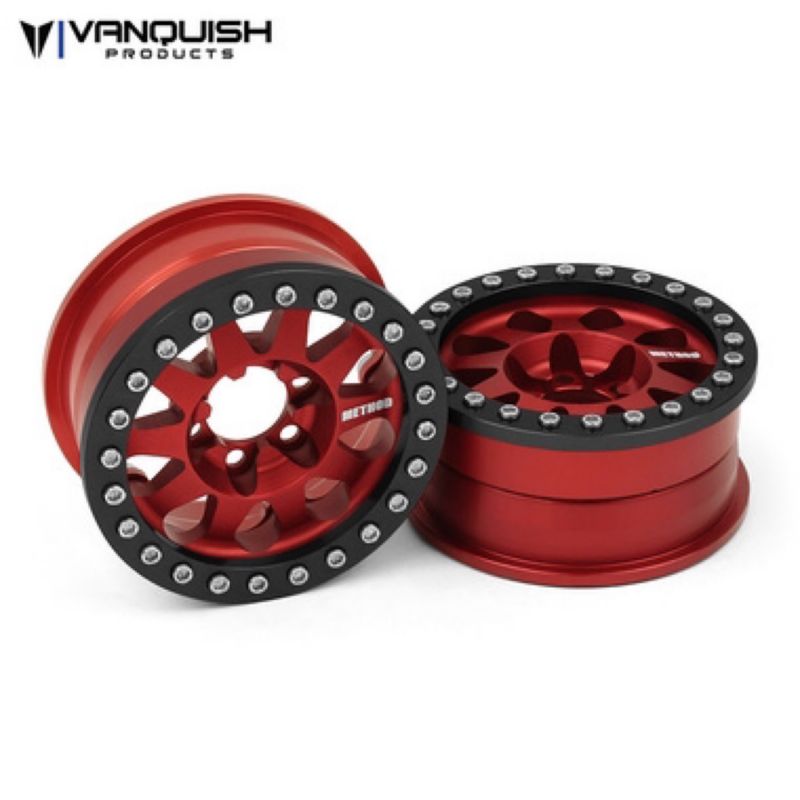 #VPS07759 Vanquish Products Method MR310 1.9" Beadlock Crawler Wheels (Red) (2)