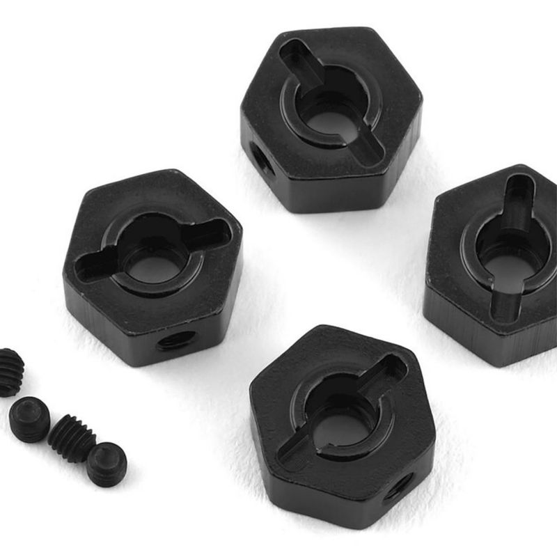 ST Racing Concepts Enduro Aluminum Hex Adapters (4) (Black) #STC42069BK