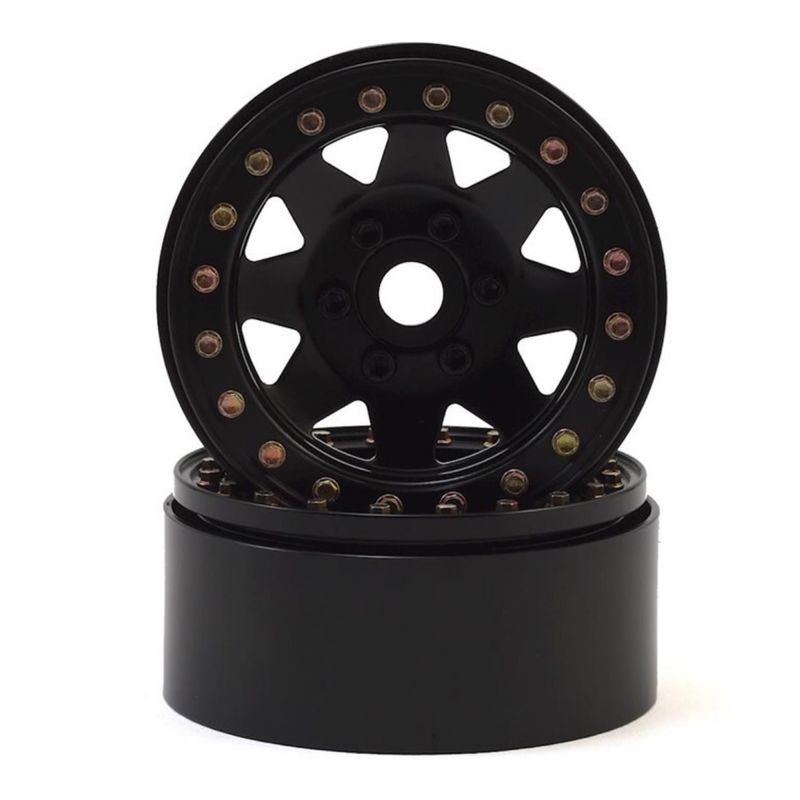 #SSD00254 SSD RC 1.9" Steel 8-Spoke Beadlock Wheels (Black) (2)