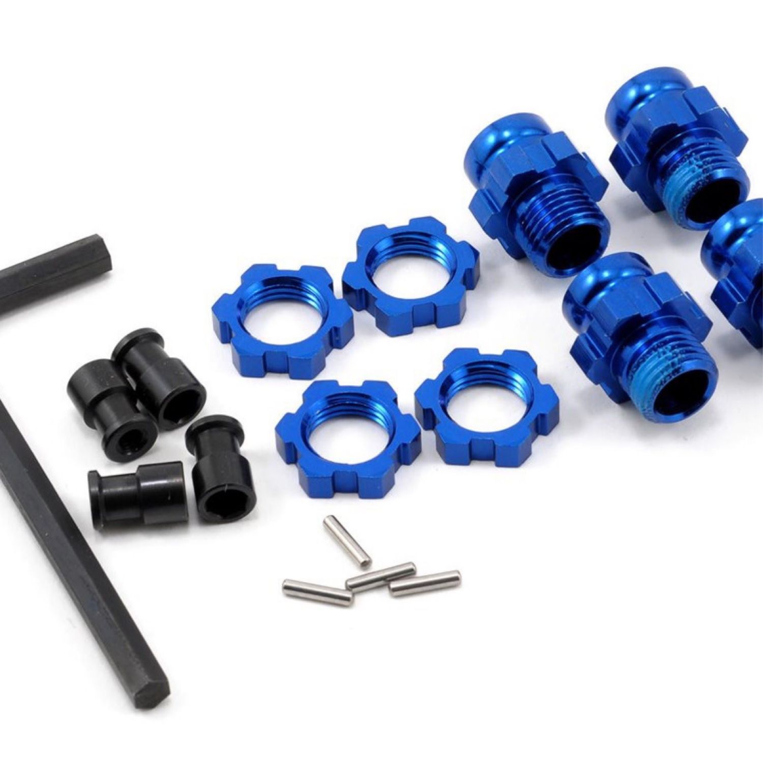 #6856X Traxxas Aluminum 17mm Wheel Adapter Set (Blue) (4)
