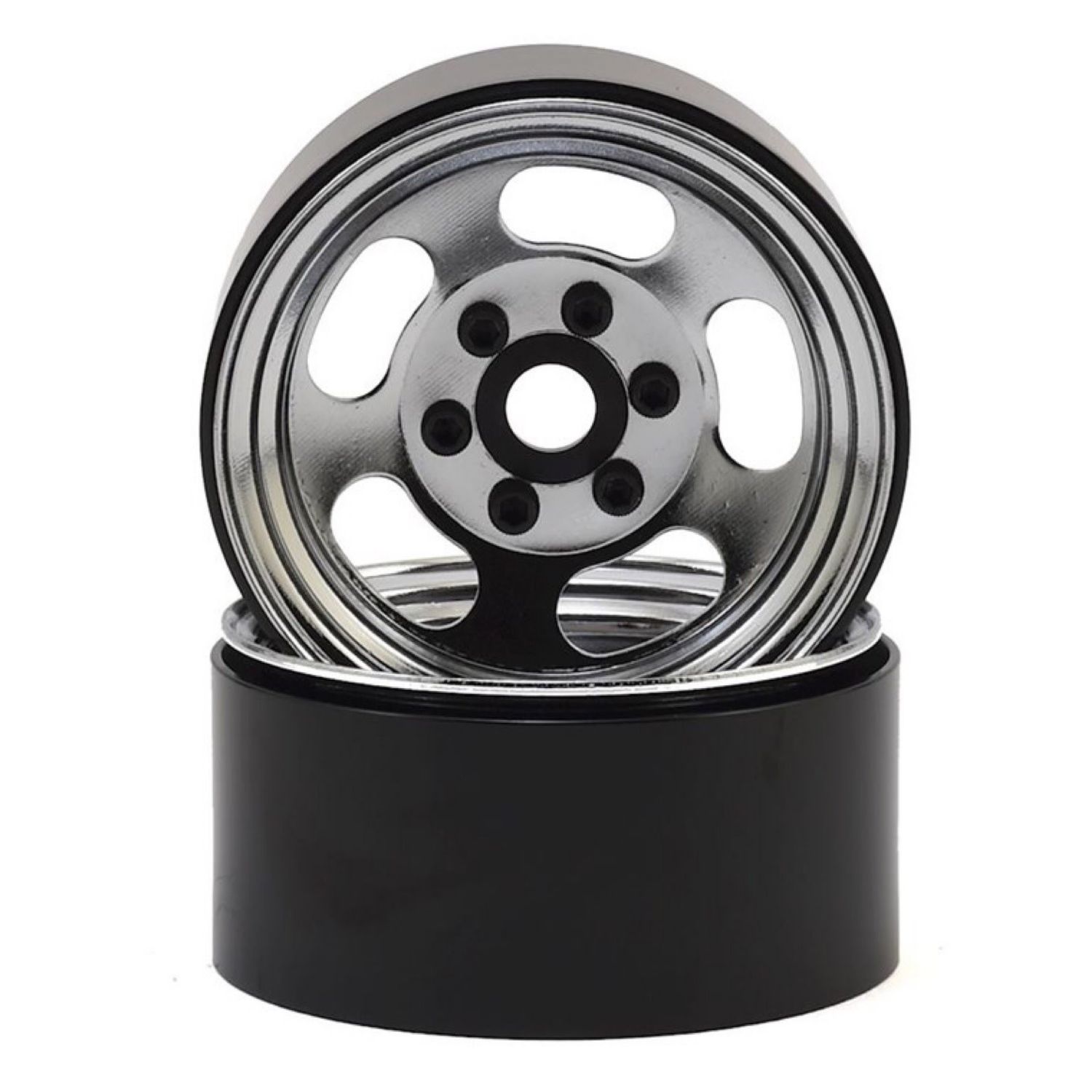 #SSD00276 SSD RC Slot 1.9” Steel Beadlock Wheels (Chrome)