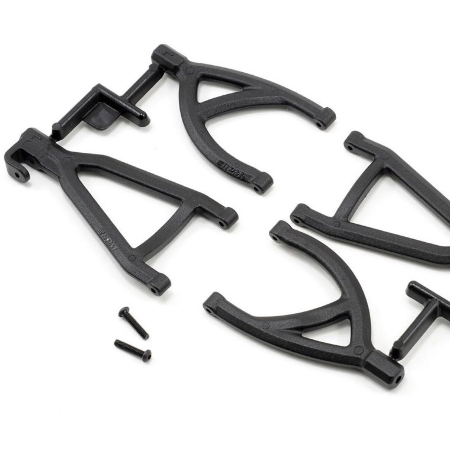 RPM Rear Upper &amp; Lower A-Arms (1/16 E-Revo) (Black) #80602