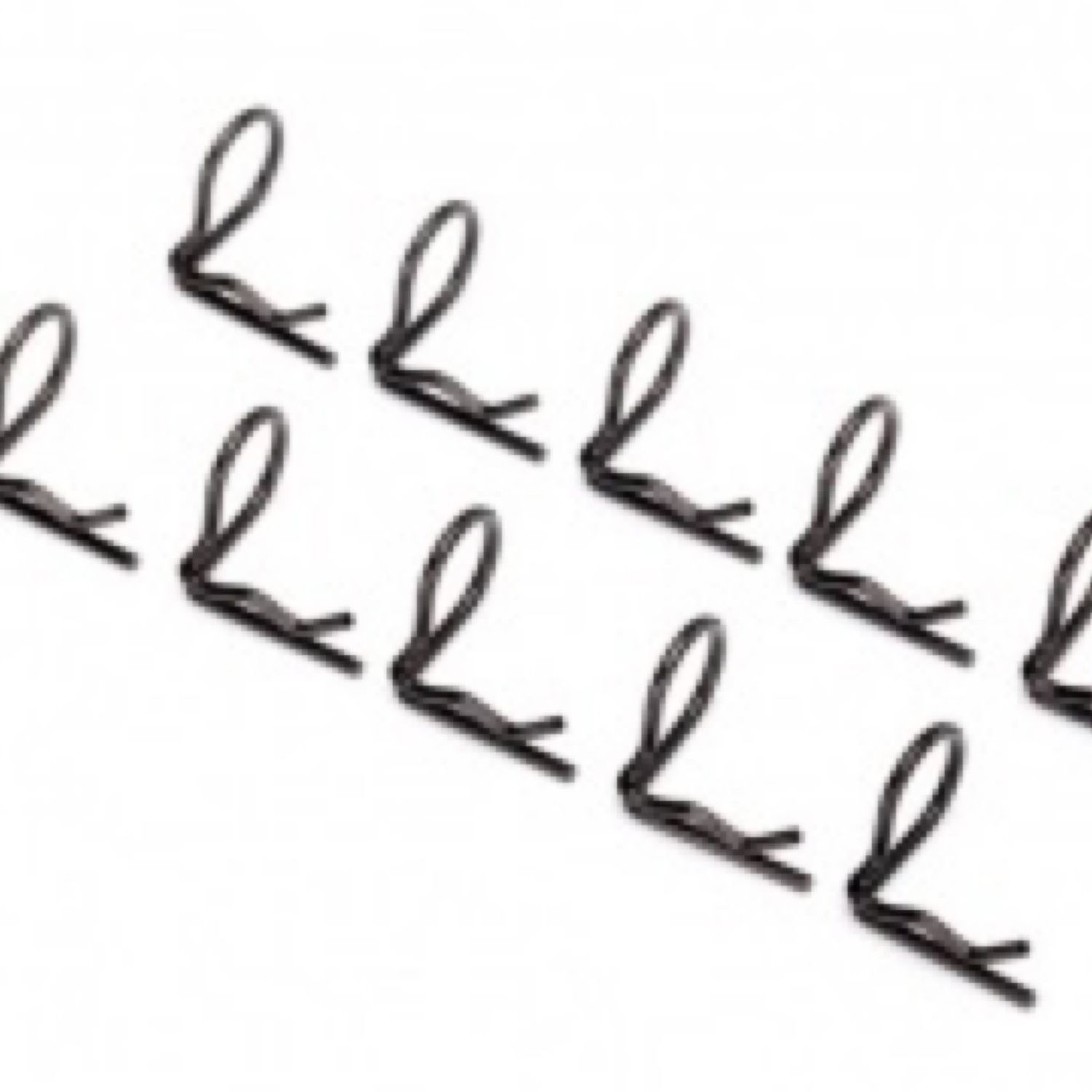 #3935A Traxxas Angled Body Clips (90-degrees) (10) (Black)