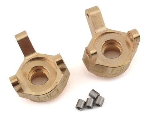 #SXTF21H Hot Racing Axial SCX24 Brass Front Steering Knuckle (2)