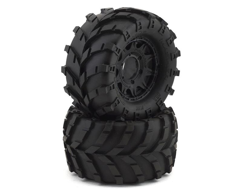 Pro-Line Masher 2.8" Pre-Mounted w/Raid Electric Rear Wheels (2) (Black) (M2) #PRO119210
