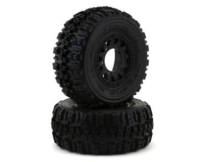 #1190-10 Pro-Line Trencher X SC 2.2/3.0 Tires w/Raid Wheels (Black) (2) (M2) w/12mm Removable Hex