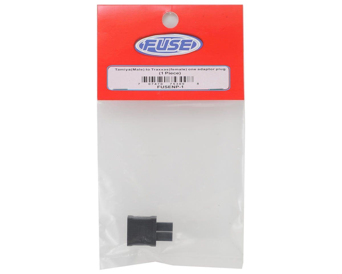 Fuse Battery One Piece Adapter Plug (Tamiya Male to Traxxas Female) #FUSENP-1