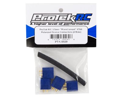 #PTK-5029 ProTek RC 3.5mm "TruCurrent" XT60 Polarized Device Connectors (4 Male)