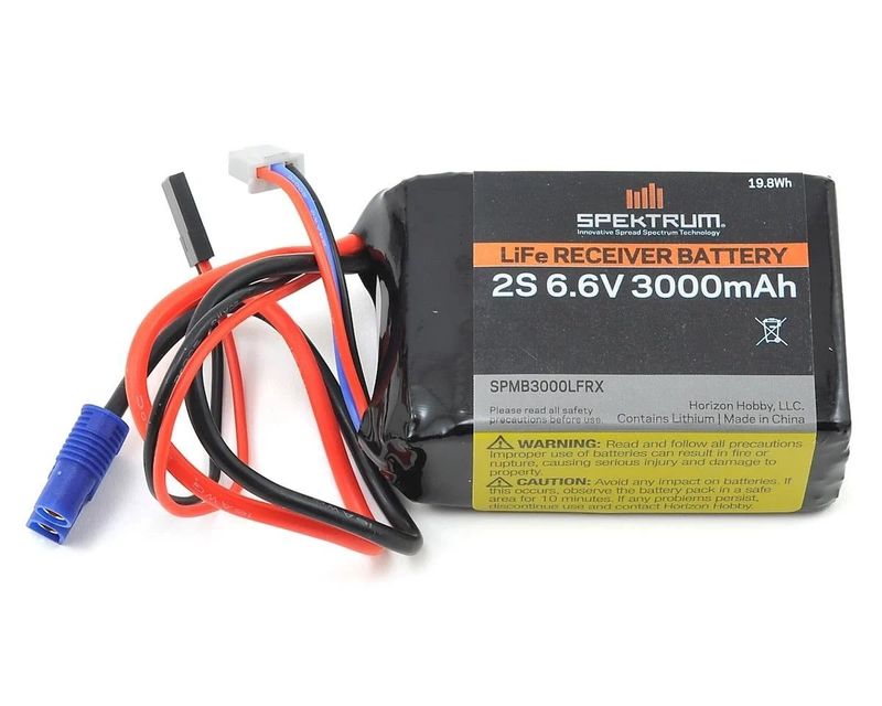 #SPMB3000LFRX Spektrum RC LiFe Receiver Battery Pack (6.6V/3000mAh)