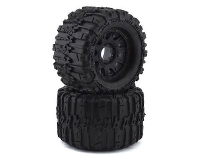 #10155-10  Pro-Line Trencher HP Belted 3.8" Pre-Mounted Truck Tires (2) (Black) (M2) w/Raid Wheels