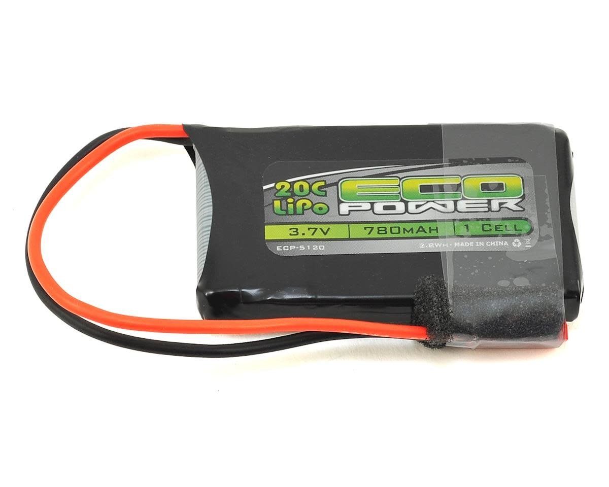 EcoPower "Electron" 1S LiPo 20C Battery (3.7V/780mAh) w/JST Connector #ECP-5120