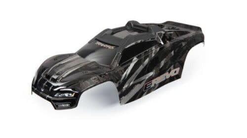 #8611R Traxxas E-Revo VXL 2.0 Pre-Painted Monster Truck Body (Black Edition)