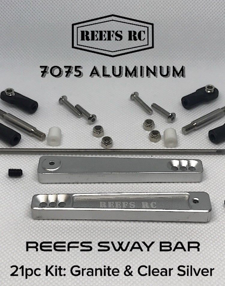 #REEFS18 Reefs RC Hard Anodized Aluminum Sway Bar Kit - Silver