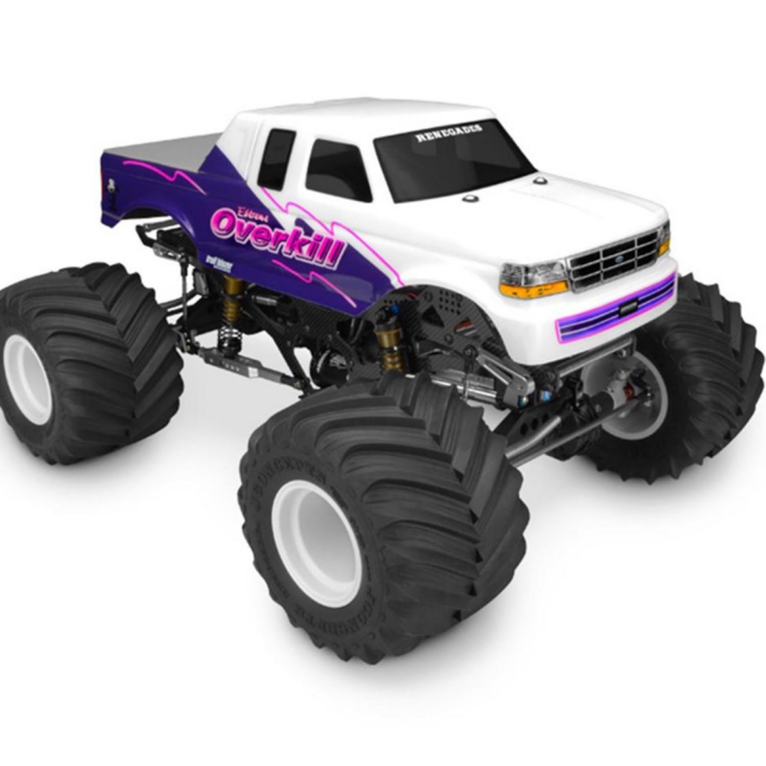 #0326 JConcepts 1993 Ford F-250 Super Cab Monster Truck Body w/Racerback 1 (Clear)