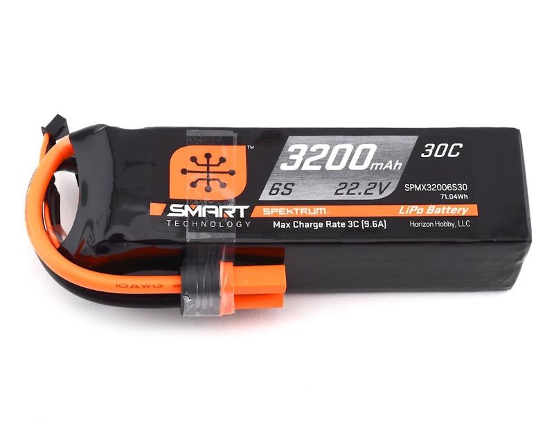 #SPMX32006S30 Spektrum RC 6S Smart LiPo Battery Pack w/IC5 Connector (22.2V/3200mAh)