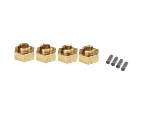 #SXTF10H Hot Racing Axial SCX24 Brass 7mm Wheel Hex Hub (4)