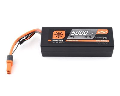 #SPMX50003S100H5 Spektrum RC 3S Smart LiPo Hard Case 100C Battery Pack w/IC5 Connector (11.1V/5000mAh)