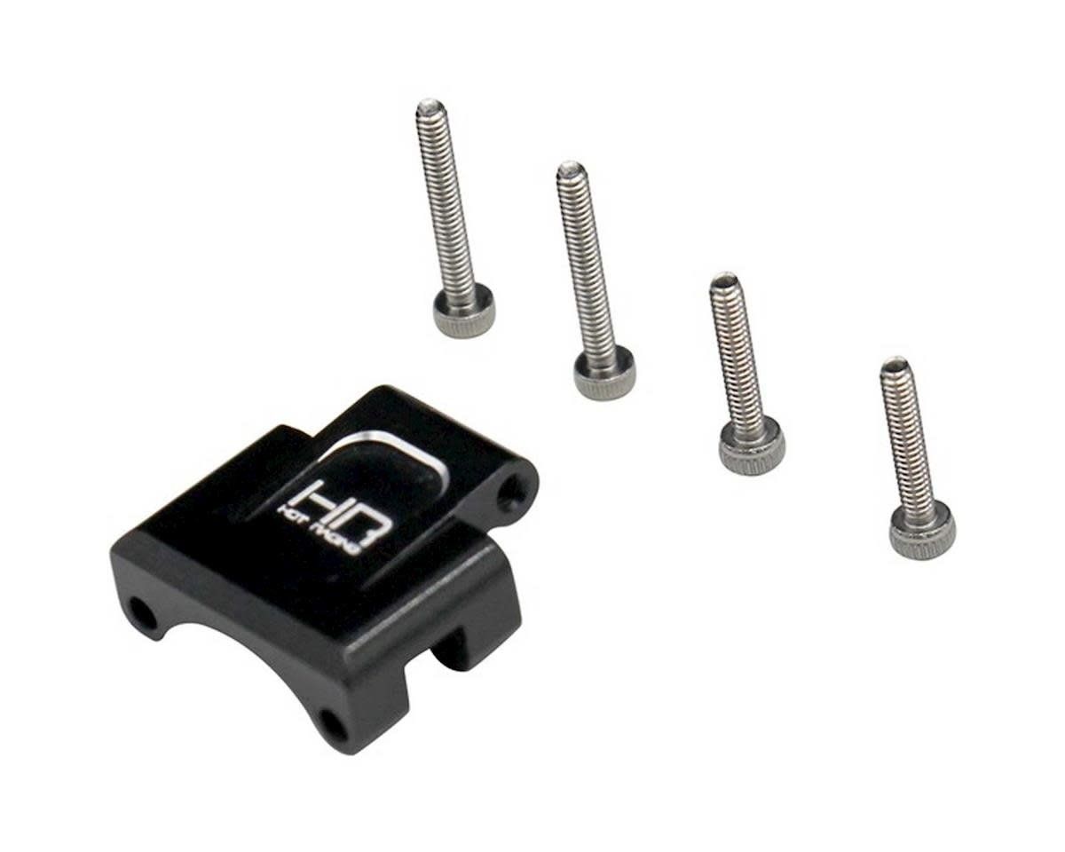 #SXTF09U01 Hot Racing Axial SCX24 Aluminum Rear Axle Truss Upper Link Mount (Black)