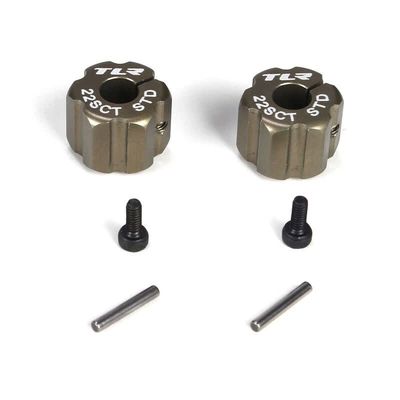 TLR Rear Hex, Standard Width, Aluminum: 22SCT #TLR2933