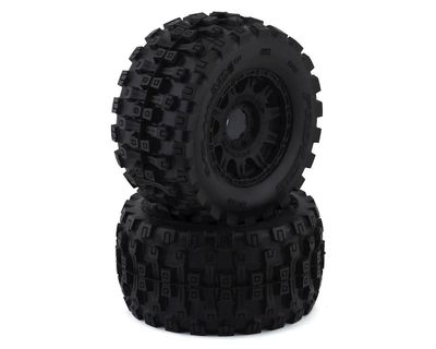 #10166-10 Pro-Line Badlands MX38 HP Belted 3.8" Pre-Mounted Truck Tires (2) (Black) (M2) w/Raid Wheels