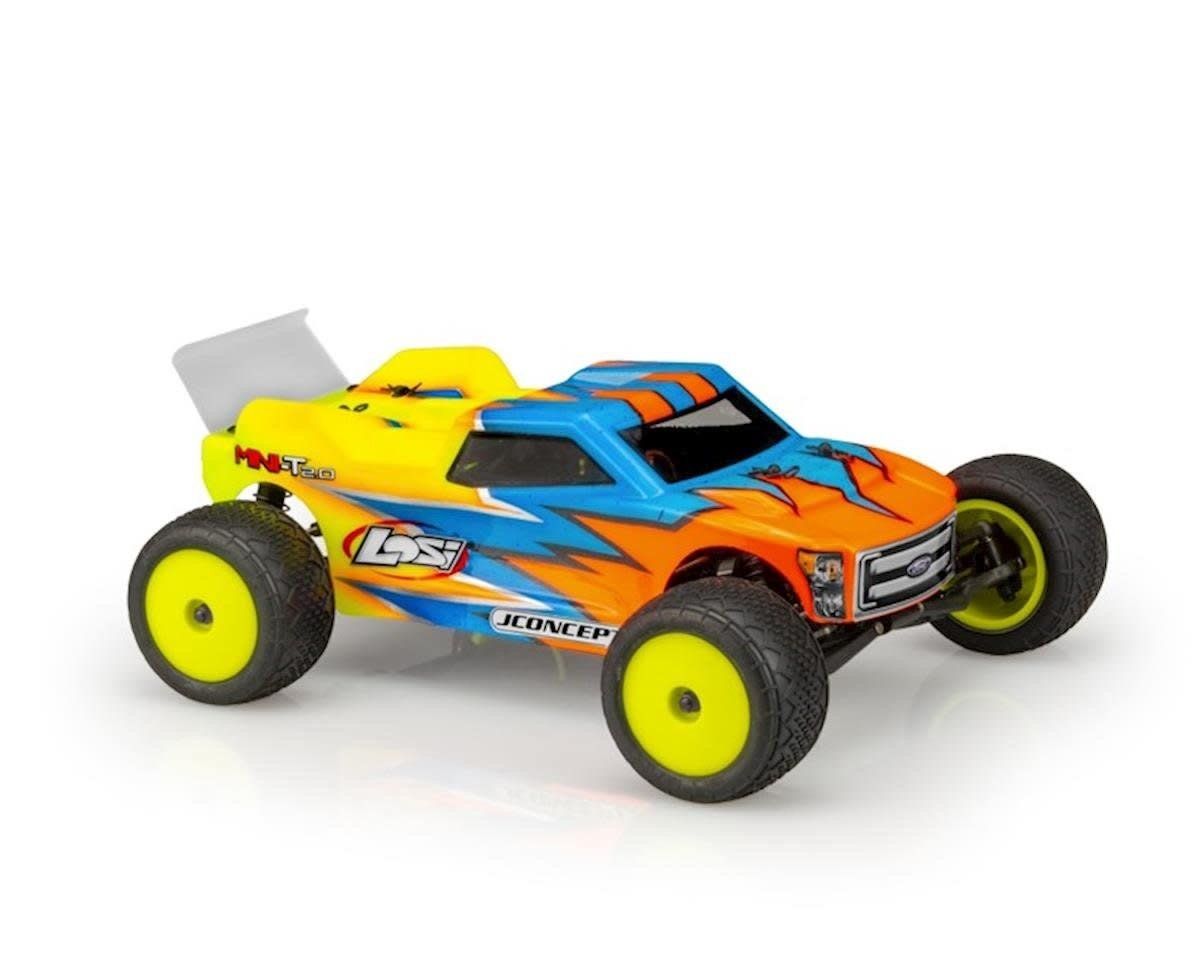 #0420 JConcepts Mini-T 2.0 "Finnisher" Body w/Rear Spoiler (Clear)