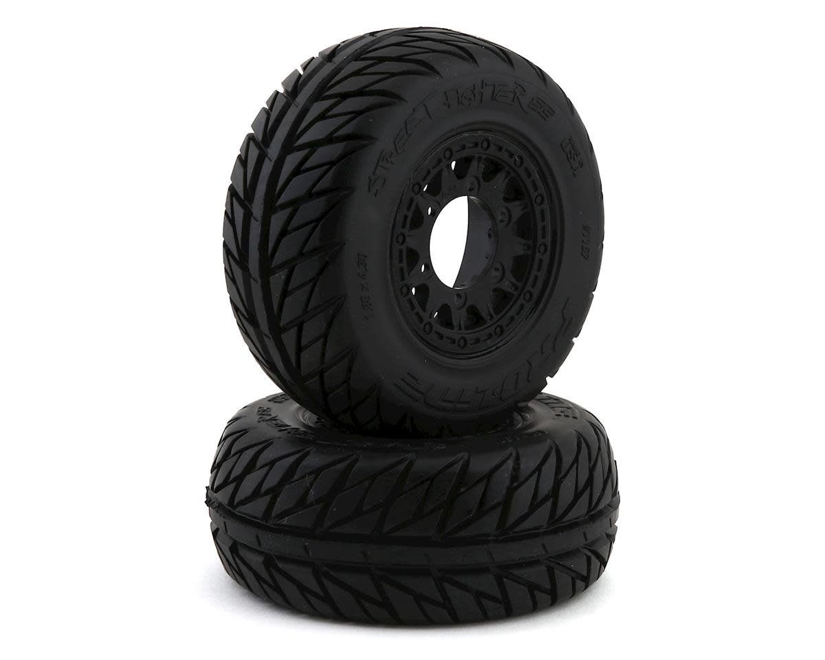 #1167-10 Pro-Line Street Fighter SC 2.2/3.0 Tires w/Raid Wheels (Black) (2) (M2) w/12mm Removable Hex
