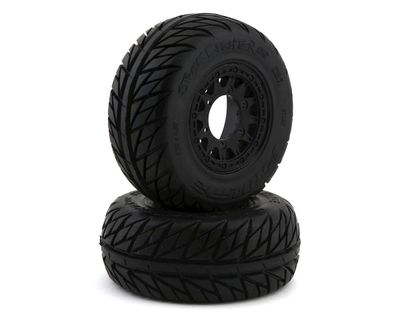 #1167-10 Pro-Line Street Fighter SC 2.2/3.0 Tires w/Raid Wheels (Black) (2) (M2) w/12mm Removable Hex