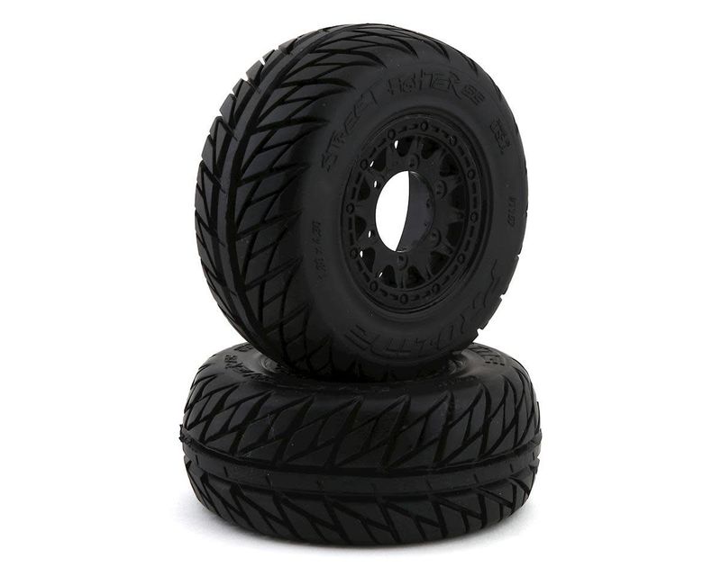 #1167-10 Pro-Line Street Fighter SC 2.2/3.0 Tires w/Raid Wheels (Black) (2) (M2) w/12mm Removable Hex