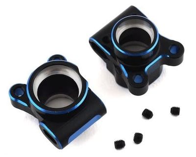 Exotek RC10B6.2 Aluminum Rear Hub Set (2) (Black/Blue) #1959