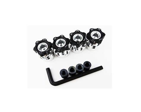#WH17HS01 Hot Racing 12mm to 17mm Hex Hub Adapters (4) (6mm Offset)