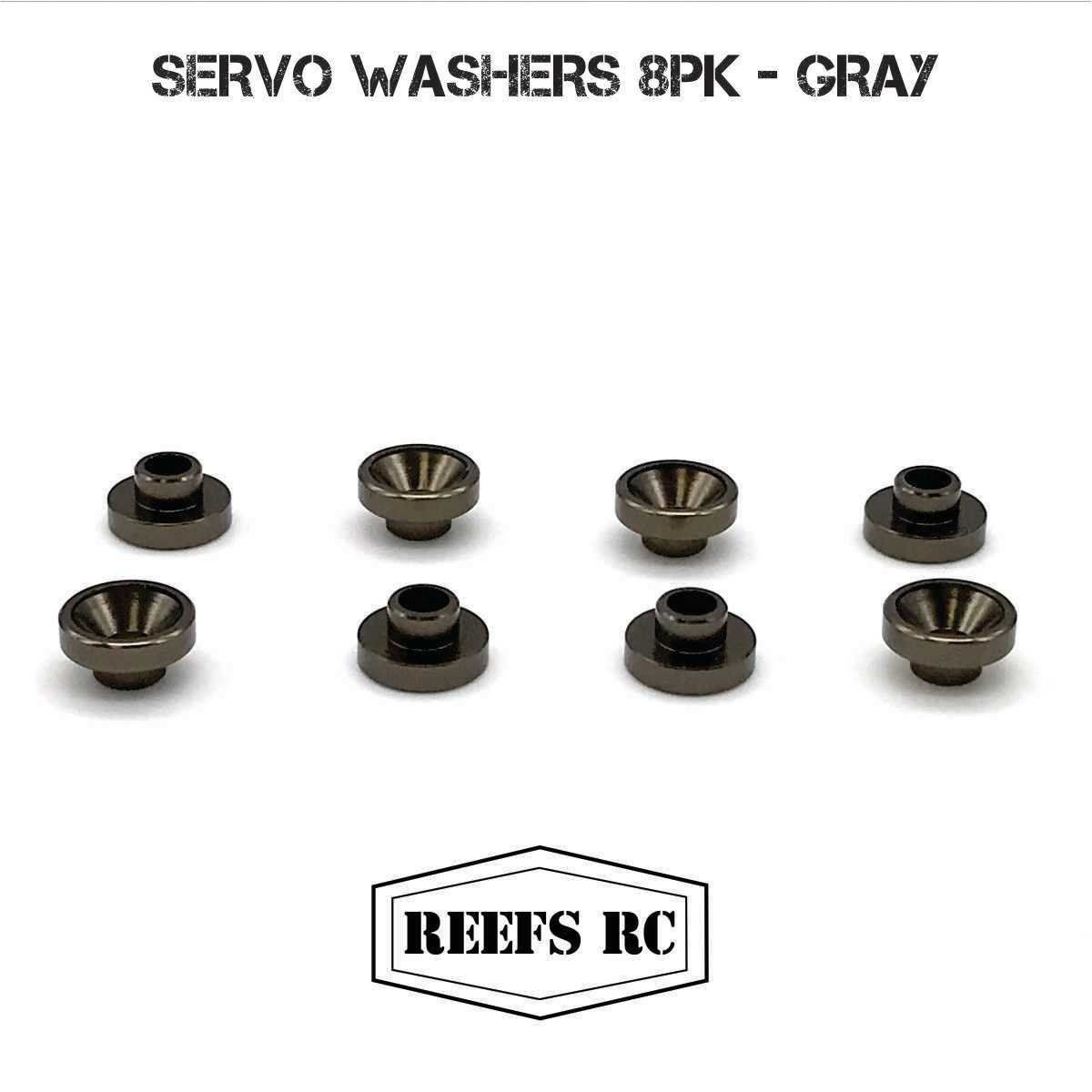 #REEFS50 Reefs RC Servo Washers (Gray) (8)