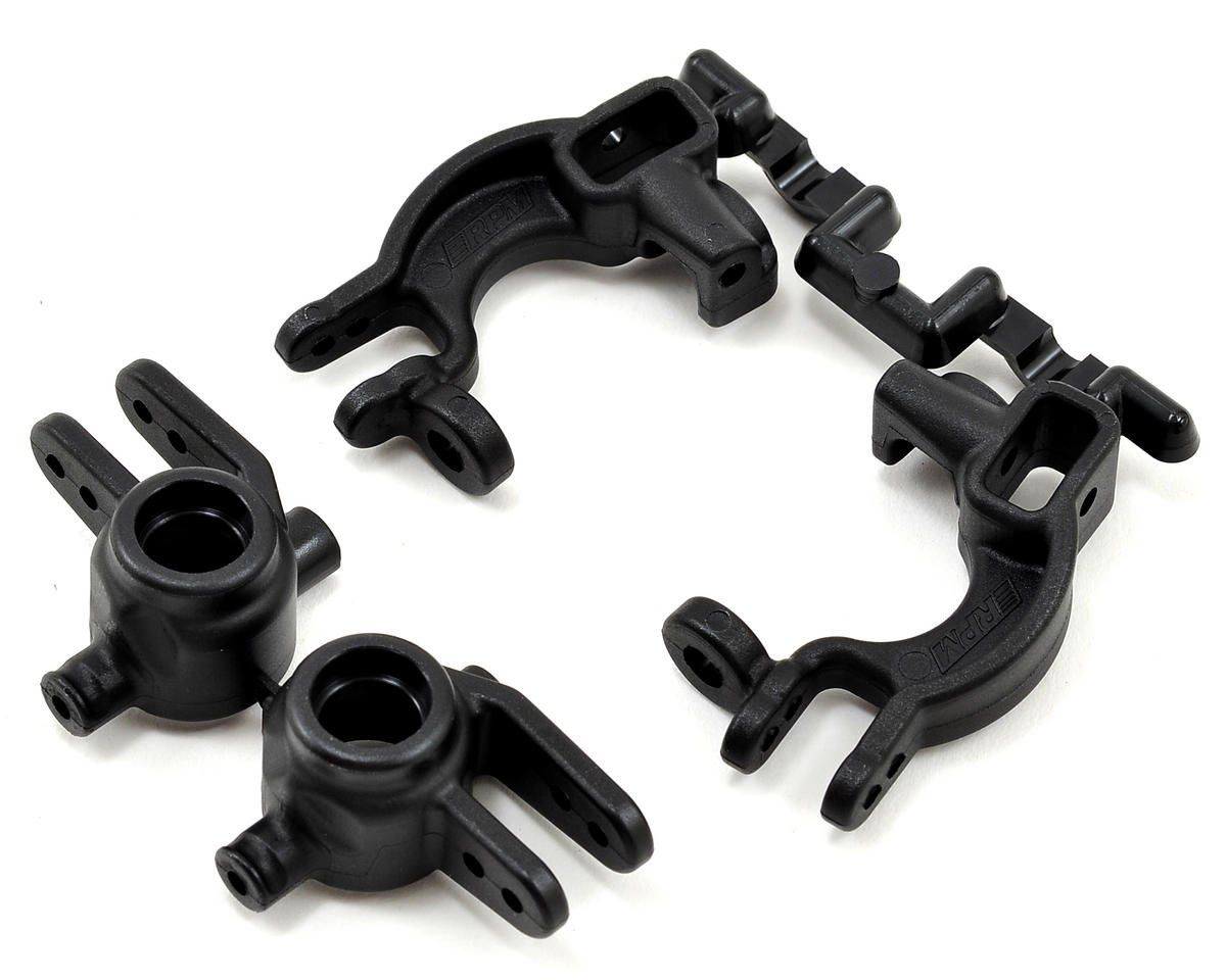 RPM Traxxas 4x4 Caster &amp; Spindle Block Set (Black) #73592