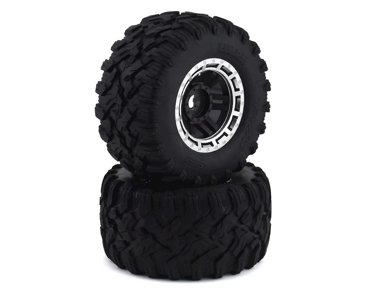 #8972X  Traxxas Maxx 2.8" All-Terrain Pre-Mounted Tires (2) (Chrome)