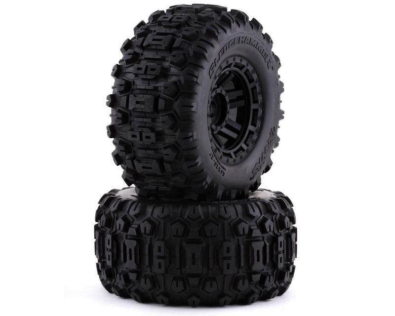 #8973  Traxxas Maxx Pre-Mounted Sledgehammer Tires w/2.8" Wheels (Black) (2) (17mm Hex)