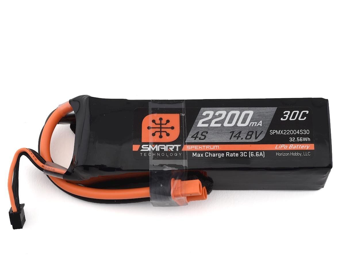 #SPMX22004S30 Spektrum RC 4S Smart LiPo 30C Battery Pack w/IC3 Connector (14.8V/2200mAh)