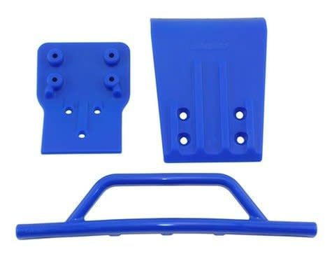RPM Traxxas Slash 4x4 Front Bumper &amp; Skid Plate (Blue) #80025