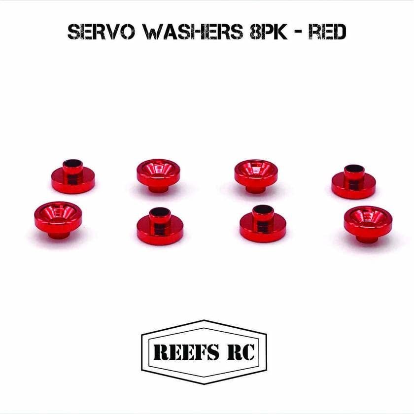 #REEFS53 Reefs RC - Servo Washers 8pk - Red