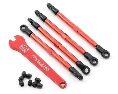 #7138X Traxxas Aluminum Toe Links (Red) (4)