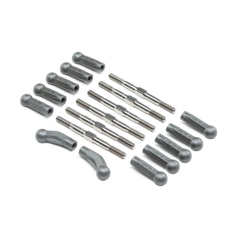 Team Losi Racing HD Turnbuckle Kit, Titanium: 22 5.0 #TLR334052