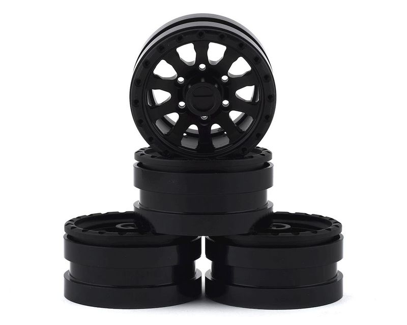 #PBTPBW15CLBB  Pit Bull Tires Raceline Clutch 1.55 Aluminum Beadlock Crawler Wheels (Black) (4) w/12mm Hex