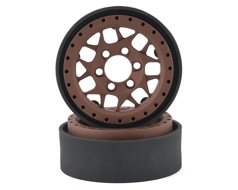 #VPS07716 Vanquish Products KMC XD127 Bully 1.9" Beadlock Crawler Wheels (Bronze) (2)
