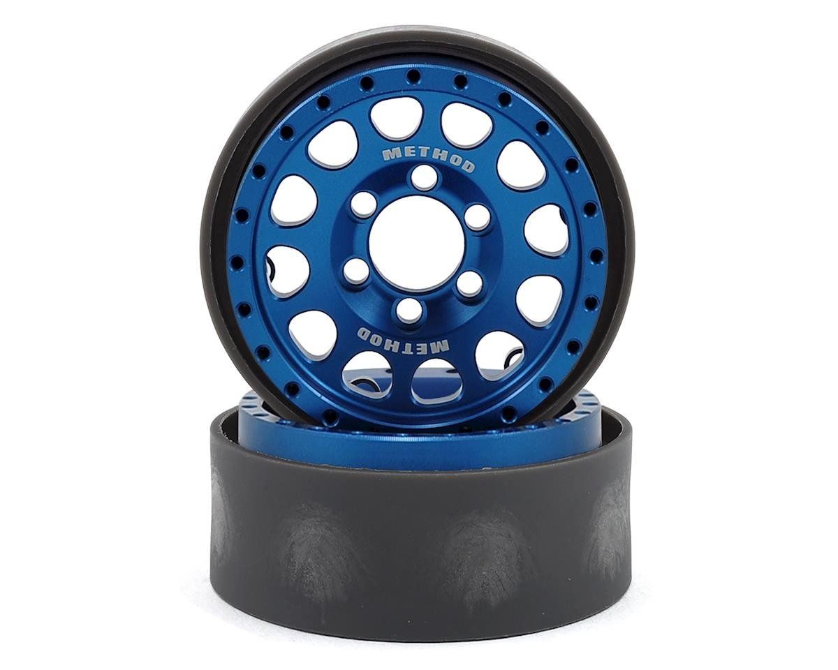 #VPS07917 Vanquish Products Method 105 1.9" Beadlock Crawler Wheels (Blue/Silver) (2)