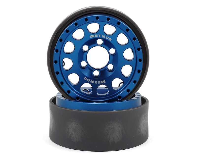 #VPS07917 Vanquish Products Method 105 1.9" Beadlock Crawler Wheels (Blue/Silver) (2)