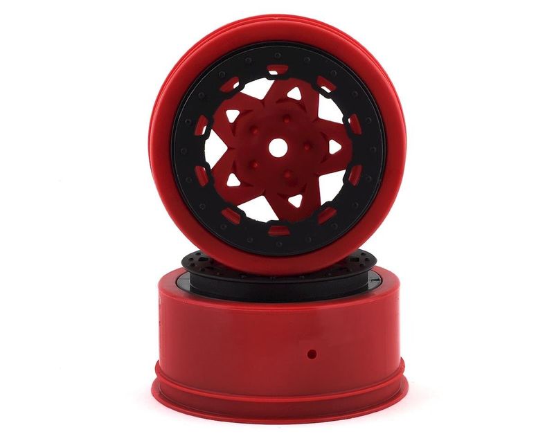 #3391RB JConcepts Tremor Short Course Wheels (Red) (2) (Slash Rear) w/12mm Hex